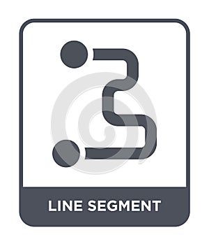 line segment icon in trendy design style. line segment icon isolated on white background. line segment vector icon simple and