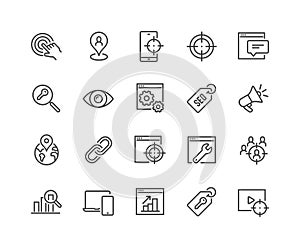 Line SEO Icons