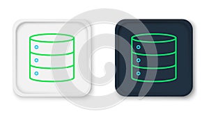 Line Server, Data, Web Hosting icon isolated on white background. Colorful outline concept. Vector