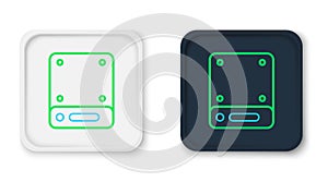 Line Server, Data, Web Hosting icon isolated on white background. Colorful outline concept. Vector
