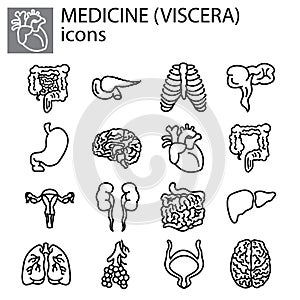 Line set. Medicine, viscera photo