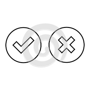Line set of validation buttons