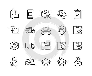 Line Shipping Icons photo