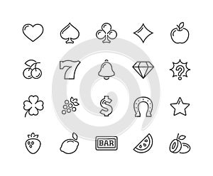 Line Slot Machine Icons