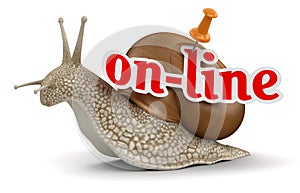 On-line Snail (clipping path included)