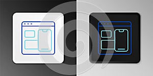 Line Software, web developer programming code icon isolated on grey background. Javascript computer script random parts