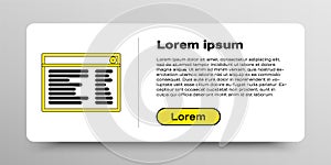 Line Software, web developer programming code icon isolated on white background. Javascript computer script random parts
