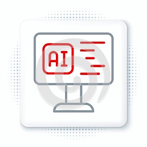 Line Software, web developer programming code icon isolated on white background. Javascript computer script random parts