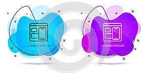 Line Software, web developer programming code icon isolated on white background. Javascript computer script random parts