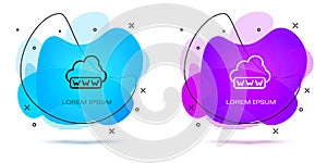 Line Software, web development, programming concept icon isolated on white background. Programming language and program