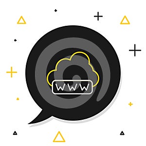 Line Software, web development, programming concept icon isolated on white background. Programming language and program