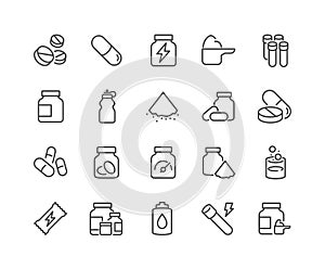 Line Sport Supplements Icons