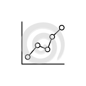 line statistics icon. Element of online and web for mobile concept and web apps icon. Thin line icon for website design and develo