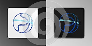 Line Stopwatch with basketball ball inside icon isolated on grey background. Basketball time. Sport and training
