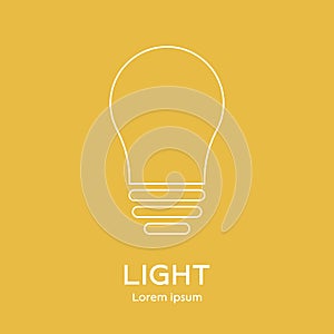 Line style icon of utilities. Symbol of light. Clean and modern vector illustration for design, web.