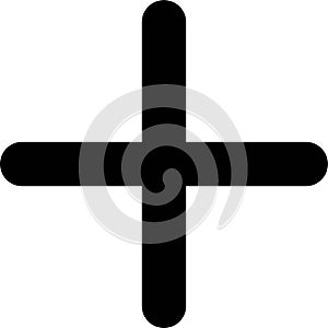 Plus line style vector icon which can easily modify or edit it for social media