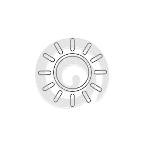 line Sun Icon for Brightness, Intensity Setting icon