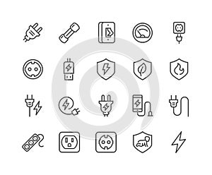 Line Surge Protector Icons