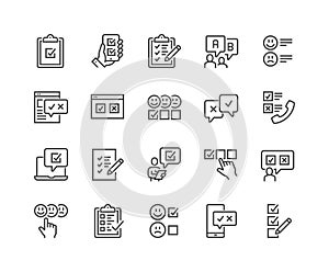 Line Survey Icons