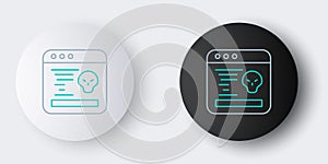 Line System bug concept icon isolated on grey background. Code bug concept. Bug in the system. Bug searching. Colorful
