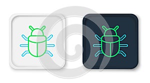 Line System bug concept icon isolated on white background. Code bug concept. Bug in the system. Bug searching. Colorful