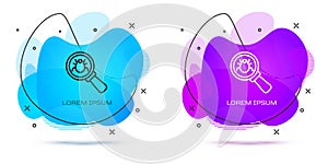 Line System bug concept icon isolated on white background. Code bug concept. Bug in the system. Bug searching. Abstract