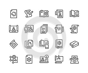 Line Technical Documentation Icons