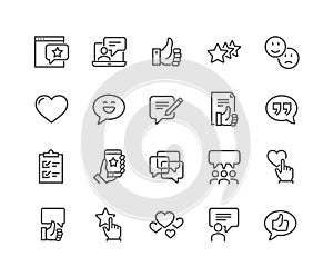 Line Testimonials Icons