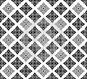 Line Thai Fabric tradional seamless pattern background