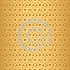 Line Thai pattern gold background.