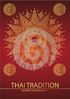 Line thai tradition abstract