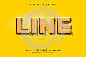 Line title background Editable text effect, 3d text template