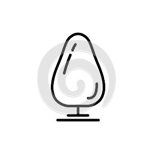 Line tree icon isolated on white background. Minimalistic outline style. Vector illustration