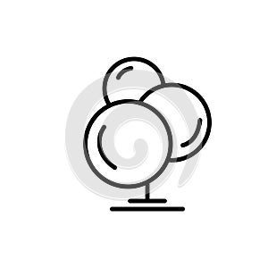 Line tree icon isolated on white background. Minimalistic outline style. Vector illustration