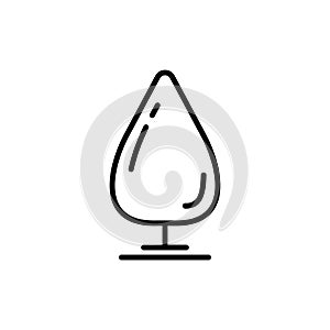 Line tree icon isolated on white background. Minimalistic outline style. Vector illustration