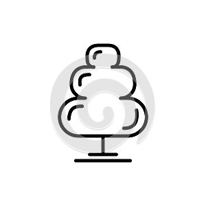 Line tree icon isolated on white background. Minimalistic outline style. Vector illustration