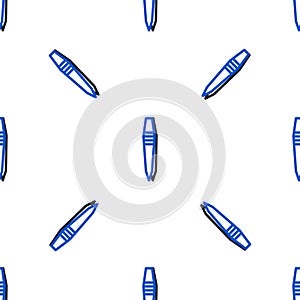 Line Tweezers icon isolated seamless pattern on white background. Colorful outline concept. Vector