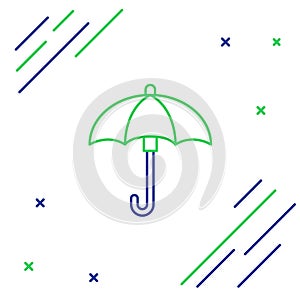 Line Umbrella icon isolated on white background. Waterproof icon. Protection, safety, security concept. Water resistant