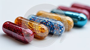 Translucent Capsules with Colorful Microbeads photo