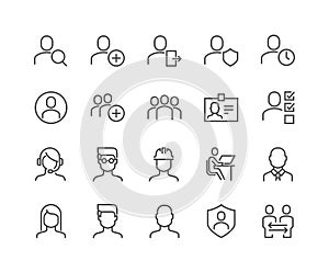 Line Users Icons