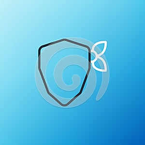 Line Vandal icon isolated on blue background. Colorful outline concept. Vector