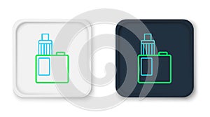 Line Vape mod device icon isolated on white background. Vape smoking tool. Vaporizer Device. Colorful outline concept