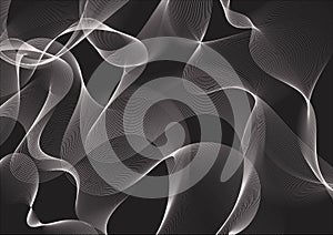 Line of vector abstract graphic wave patterns