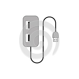 line vector of usb switch,flat design of usb switch