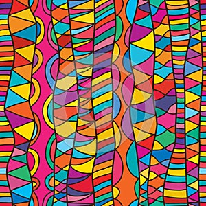 Line vertical drawing style seamless pattern