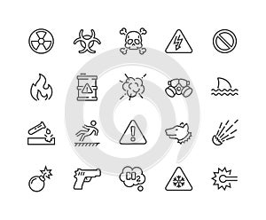 Line Warnings Icons