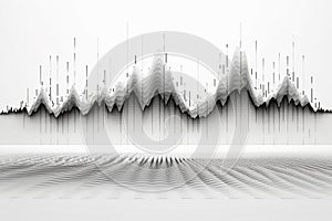 Line waves abstract, seismic activity, oscillations and earthquake scale concept. Generative Ai