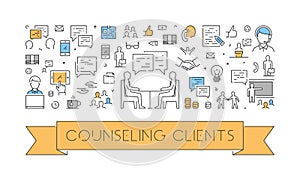 Line web banner for counseling clients