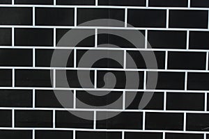 Line white Bricks art of wall base of black color and white