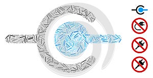 Line Wire Connection Icon Vector Mosaic